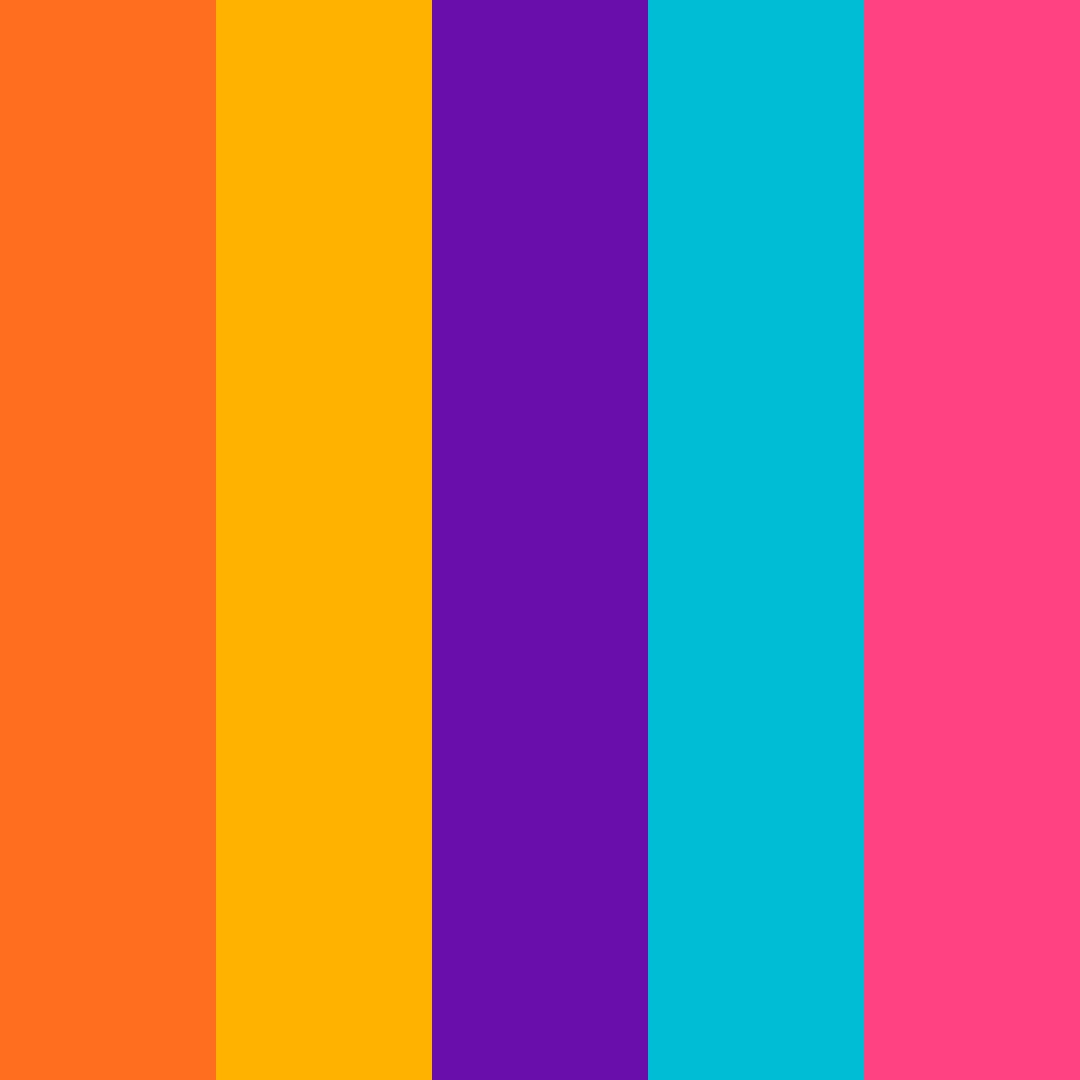 Download neon nostalgia color palette PNG image (square)