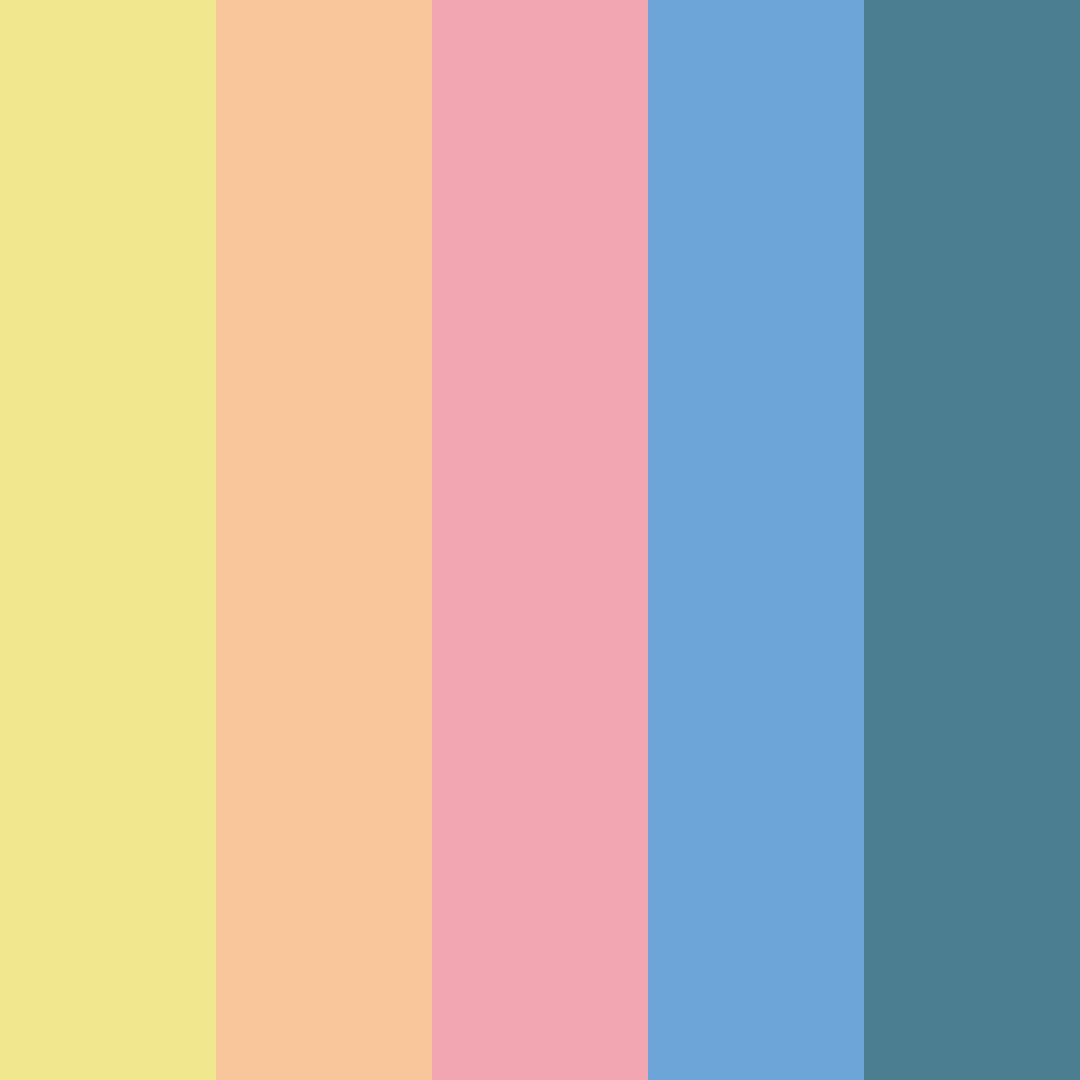 Download harmony blue color palette PNG image (square)