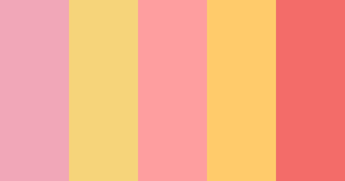 Download sweet summer kawaii color palette PNG image (landscape)