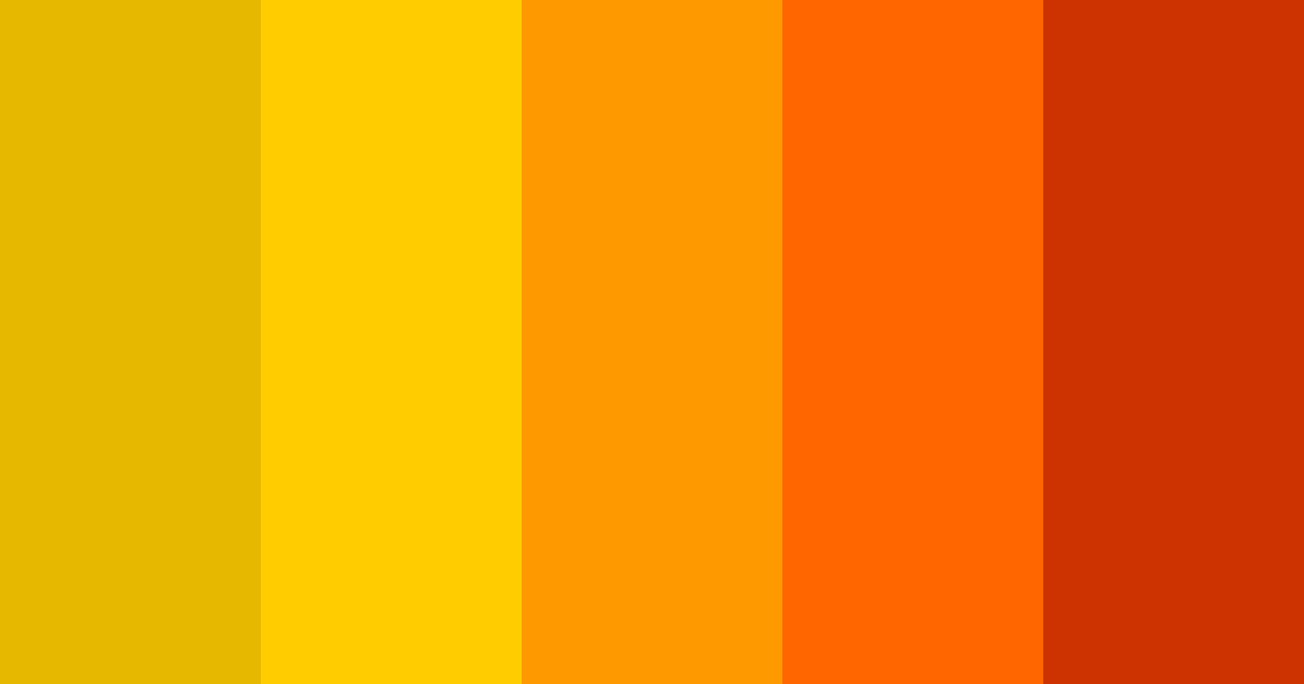 Download golden orange color palette PNG image (landscape)