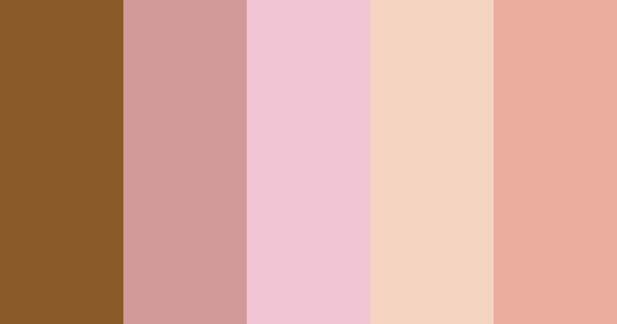 Download brown and pink harmony color palette PNG image (landscape)