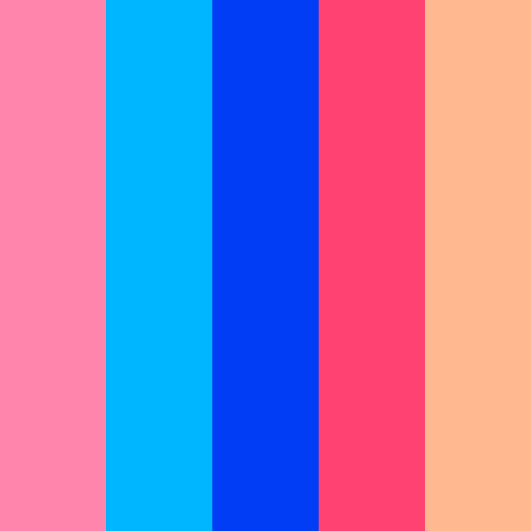 Download kasane teto color palette PNG image (square)