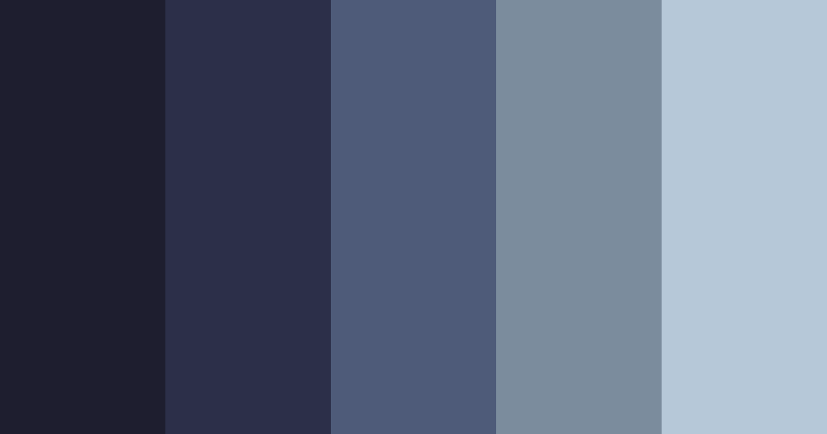 Download dark blue color palette PNG image (landscape)