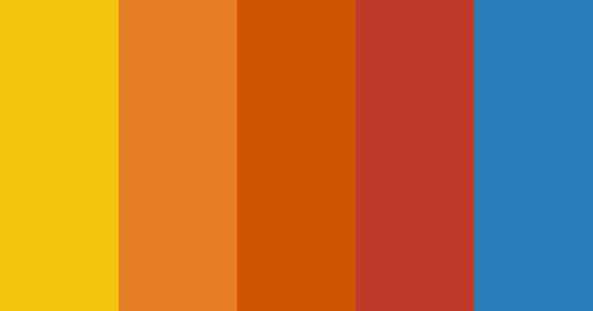 Download bold yellow color palette PNG image (landscape)