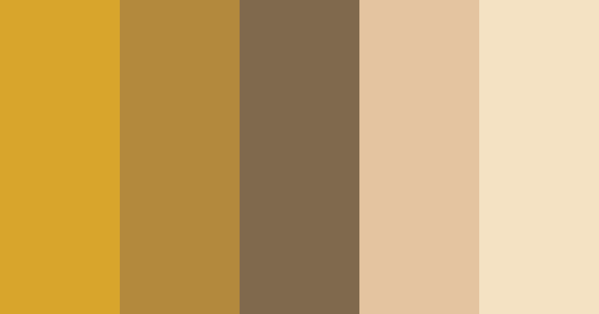 Download caramel brown color palette PNG image (landscape)
