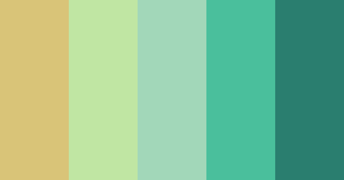 Download green bamboo color palette PNG image (landscape)