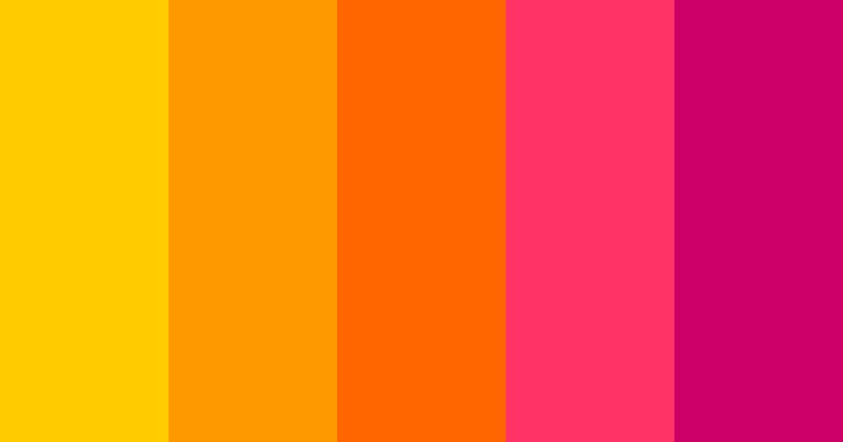 Download tropical sunset bliss color palette PNG image (landscape)