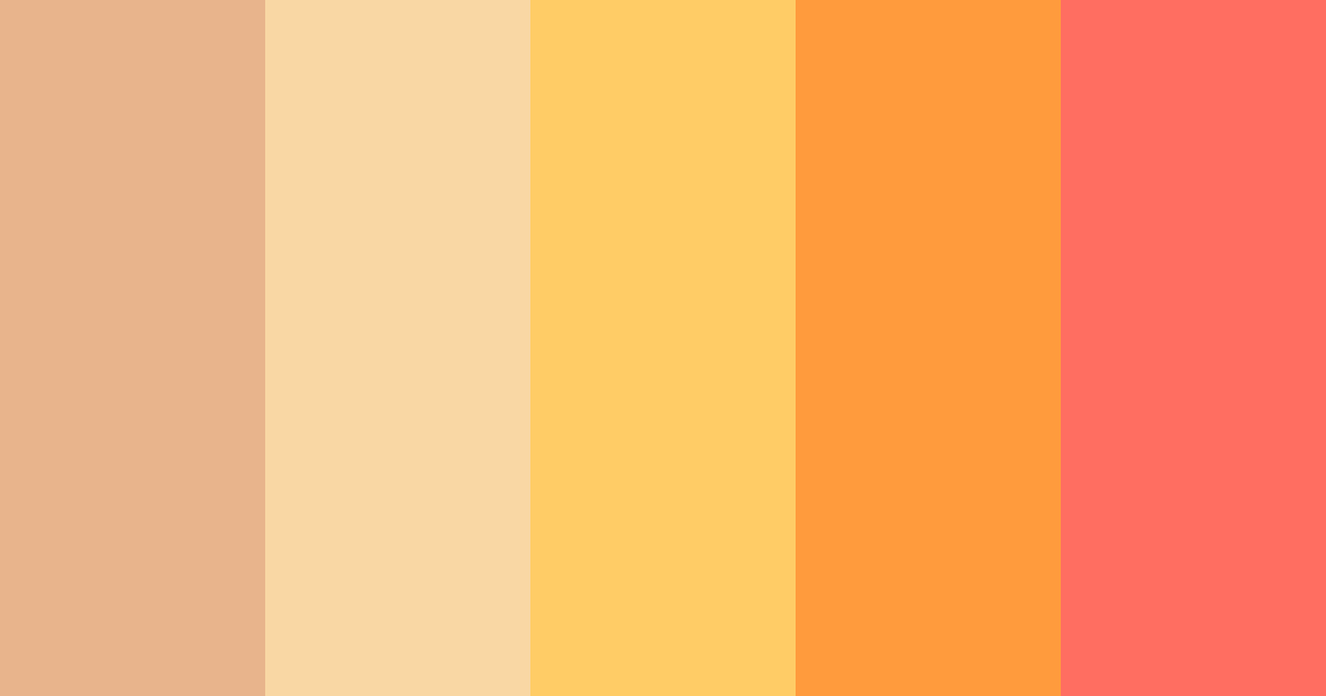 Download warm skin tones color palette PNG image (landscape)