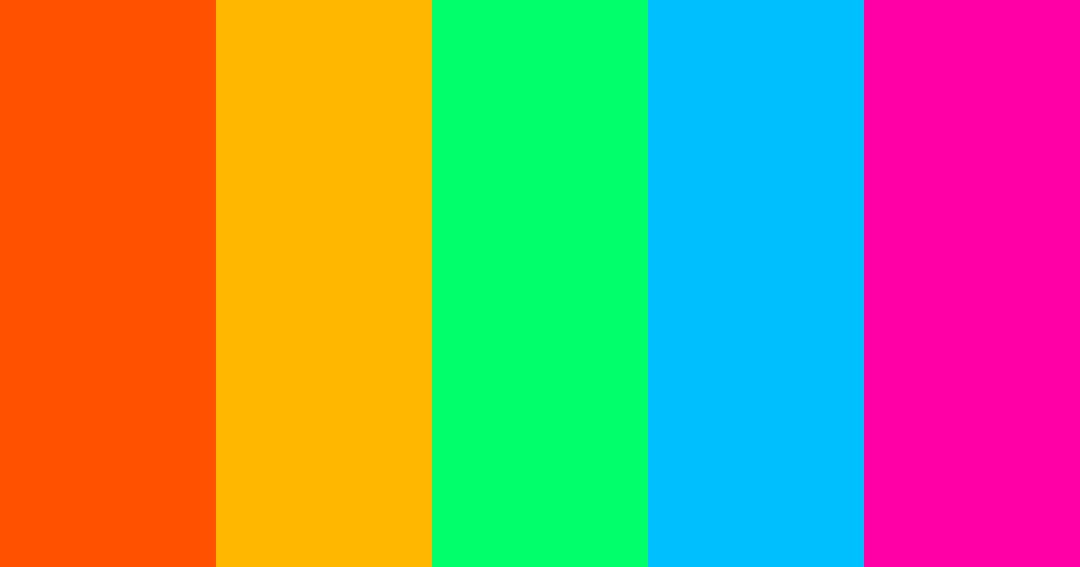 Download neon groovy vibes color palette PNG image (landscape)
