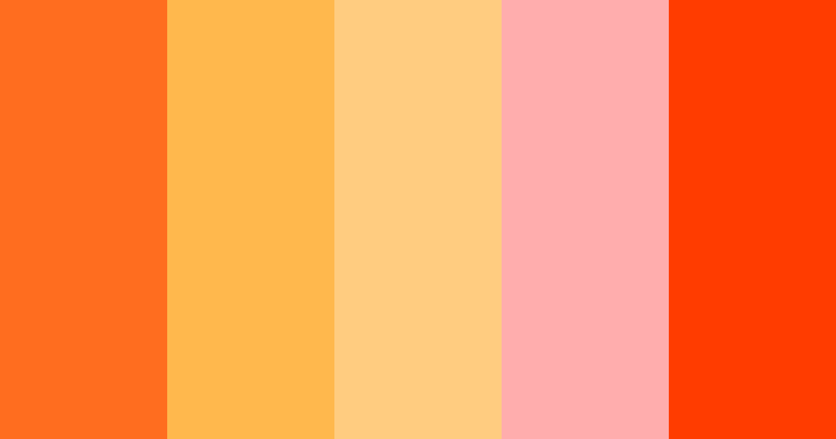 Download tropical sunset serenade color palette PNG image (landscape)