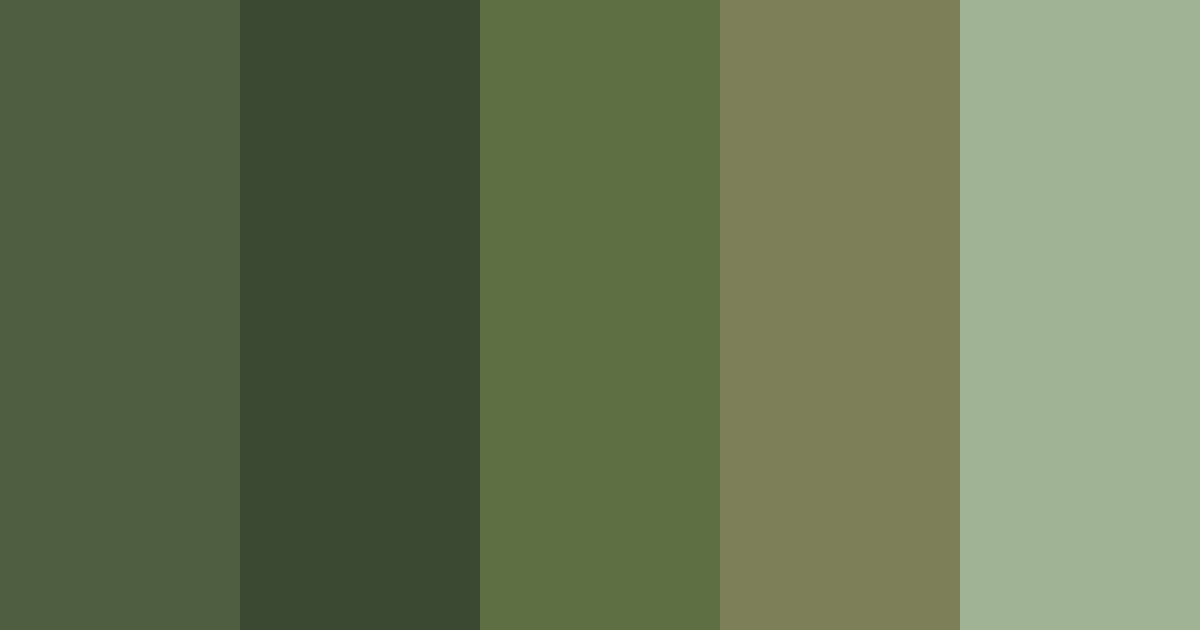 Download green camo color palette PNG image (landscape)