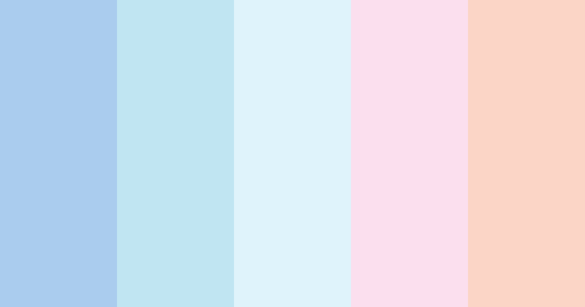 Download cute blue color palette PNG image (landscape)