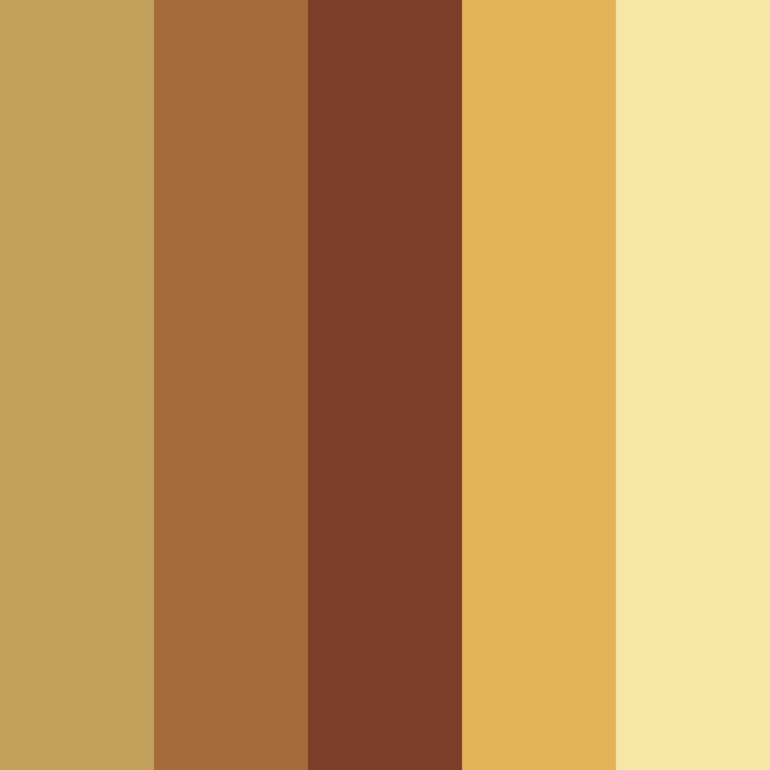 Download honey brown color palette PNG image (square)