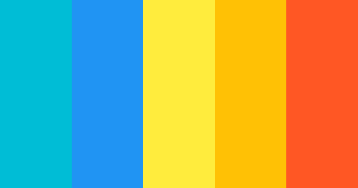 Download cyan sunshine color palette PNG image (landscape)