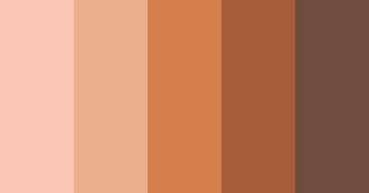 Download brown candy color palette PNG image (landscape)