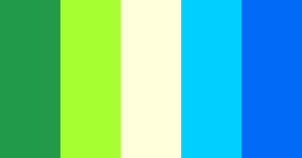 Download bright blue green color palette PNG image (landscape)
