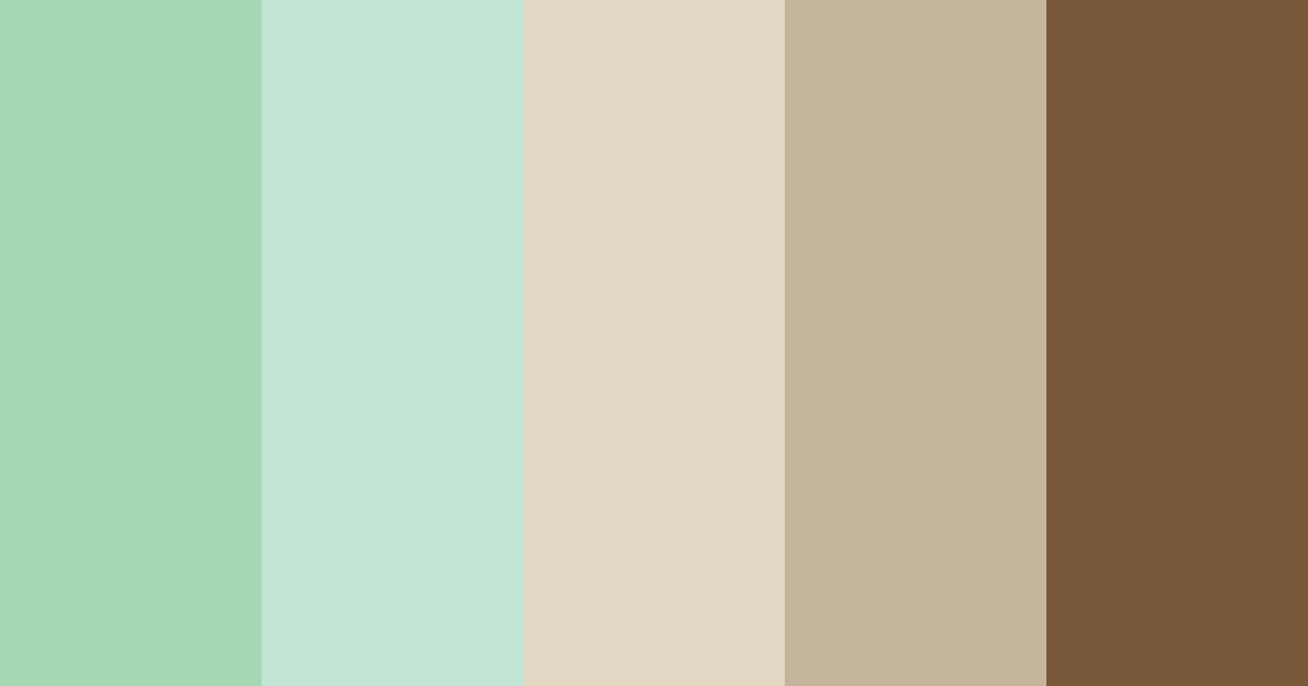 Download earthy green color palette PNG image (landscape)