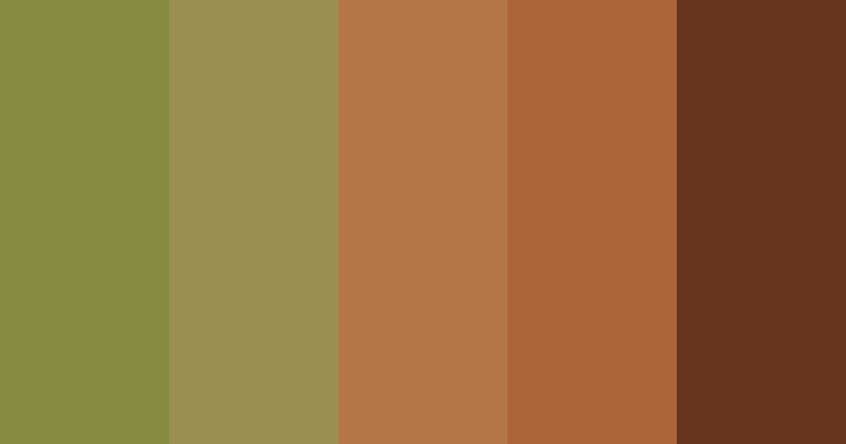 Download earthy green color palette PNG image (landscape)
