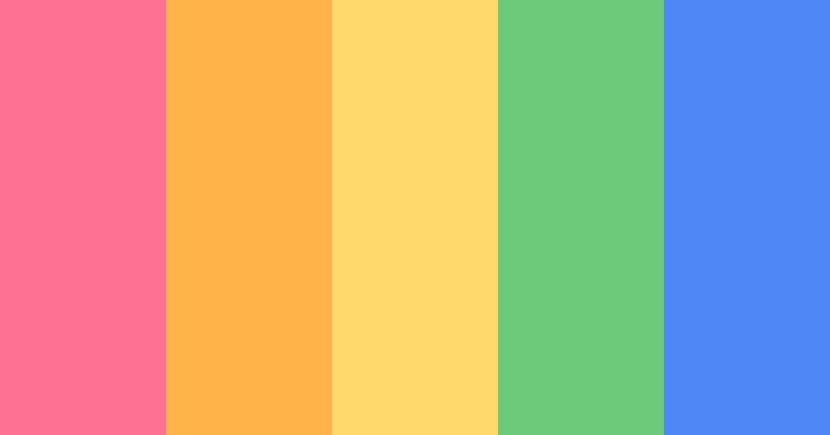 Download rainbow dreams color palette PNG image (landscape)