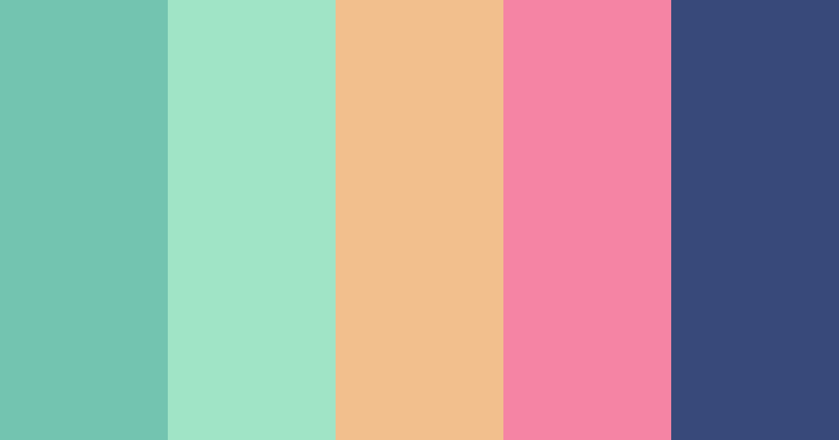 Download tropical fruity delight color palette PNG image (landscape)