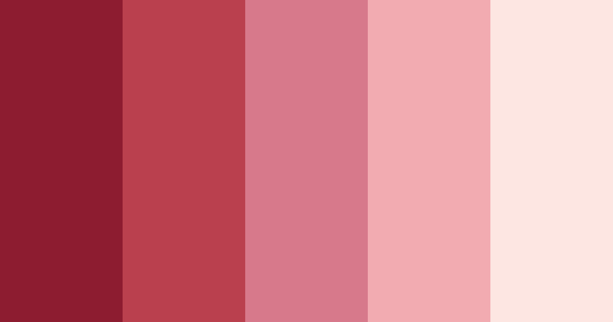 Download shades of red color palette PNG image (landscape)