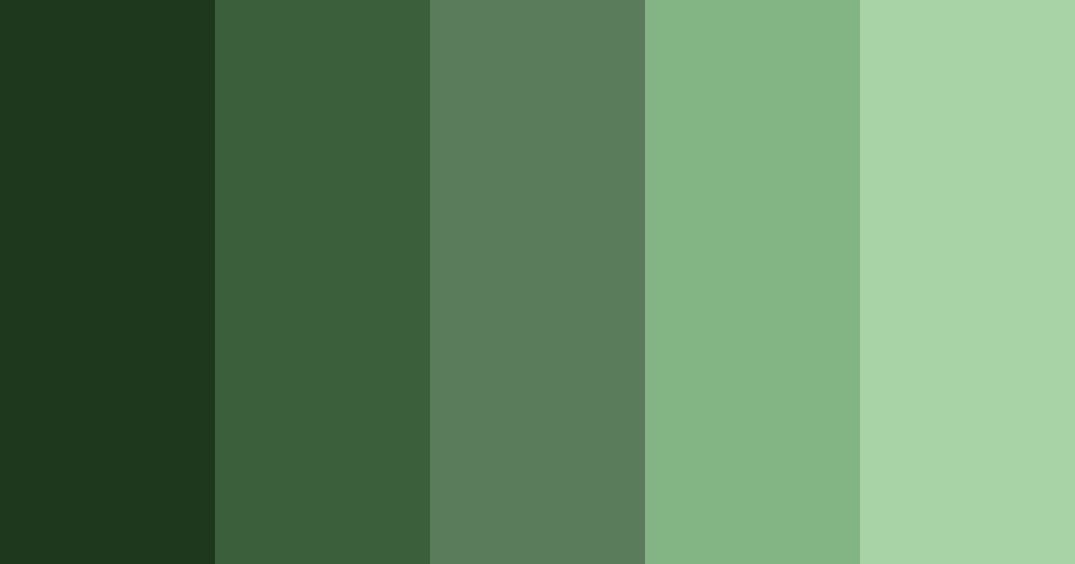 Download verdant harmony color palette PNG image (landscape)