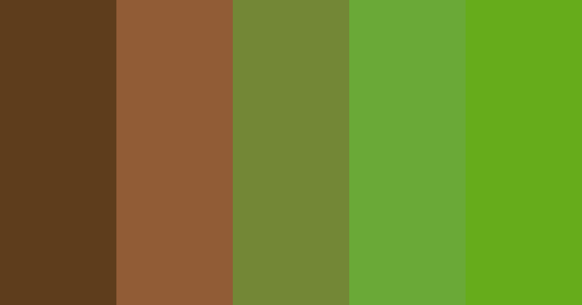 Download earthy green color palette PNG image (landscape)
