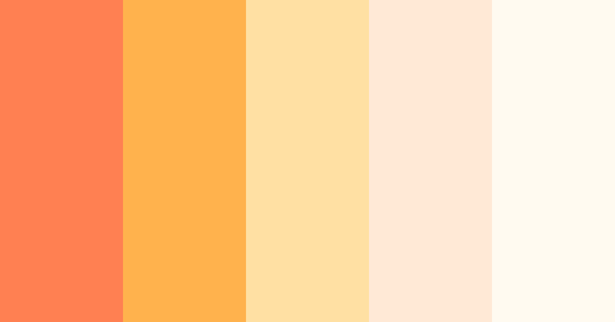 Download orange vanilla dream color palette PNG image (landscape)