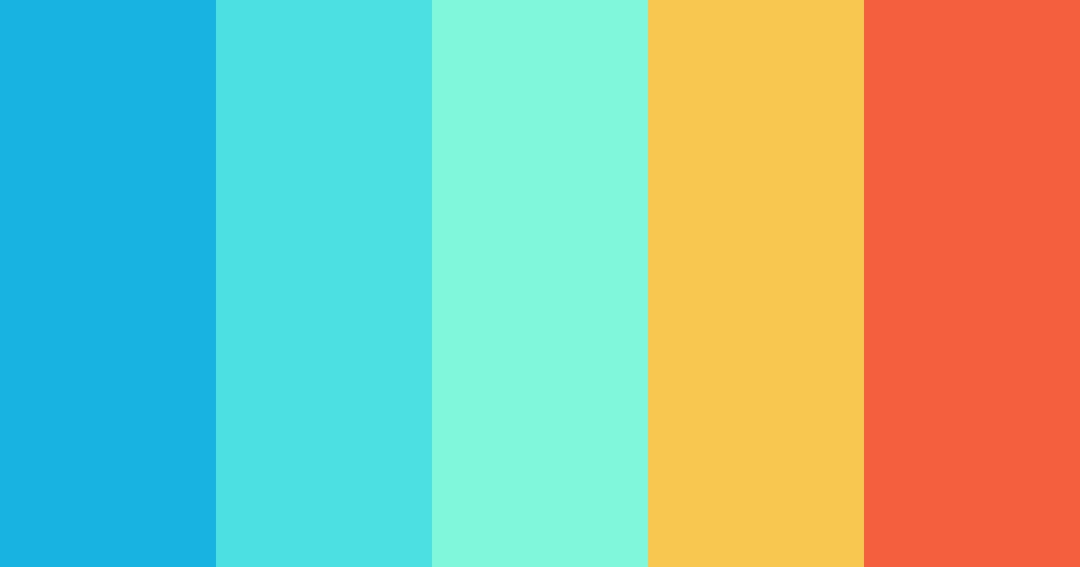 Download blue hawaii color palette PNG image (landscape)