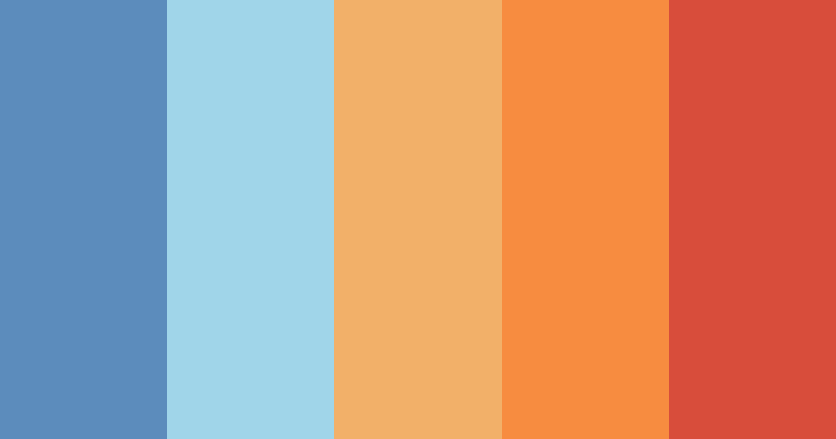 Download blue summer color palette PNG image (landscape)