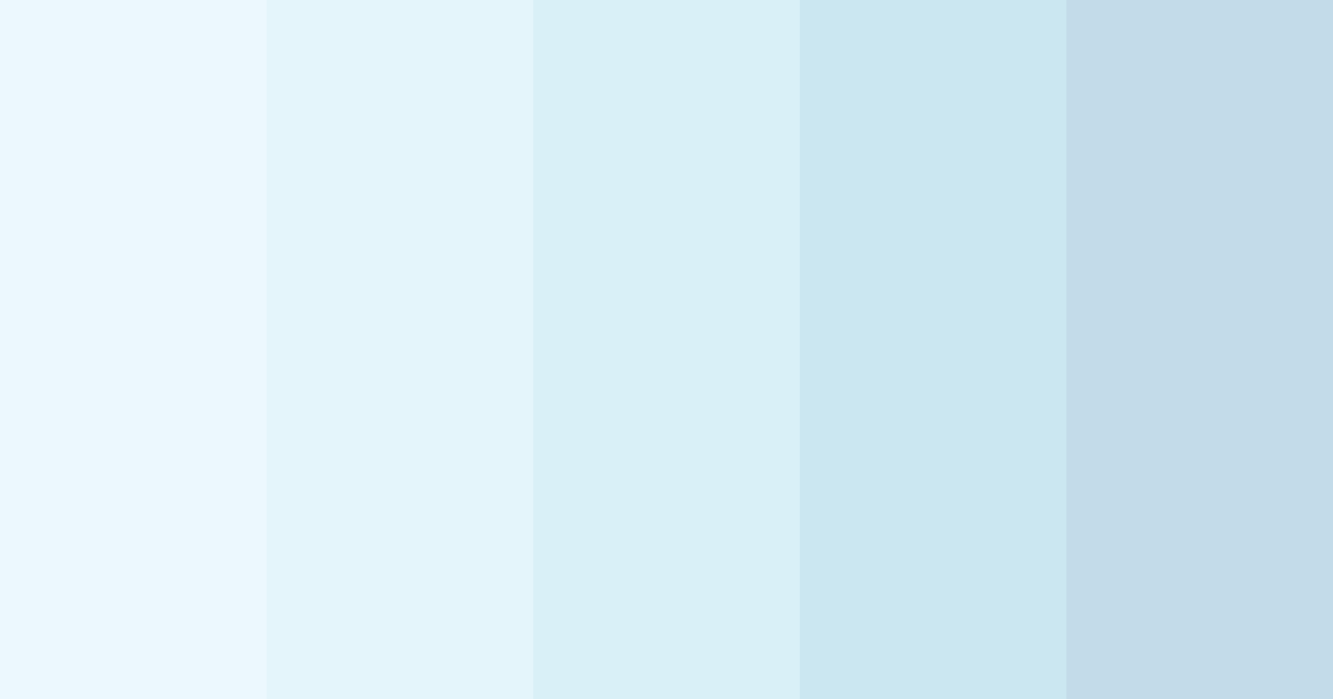 Download cool light blues color palette PNG image (landscape)