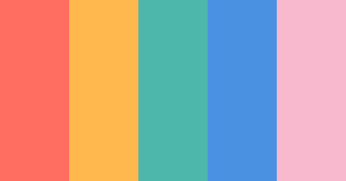 Download tropical serenade color palette PNG image (landscape)