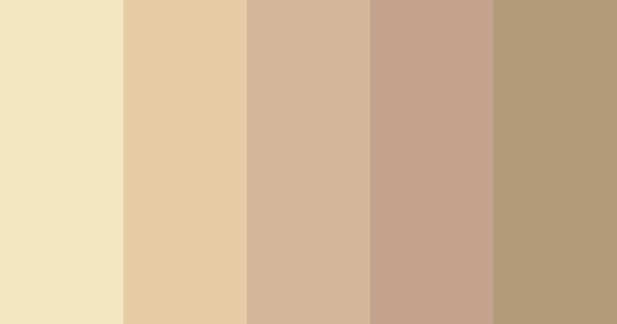 Download creamy beige color palette PNG image (landscape)