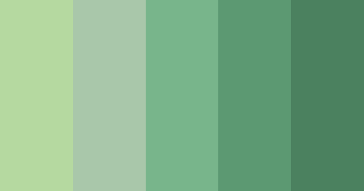 Download green matcha color palette PNG image (landscape)