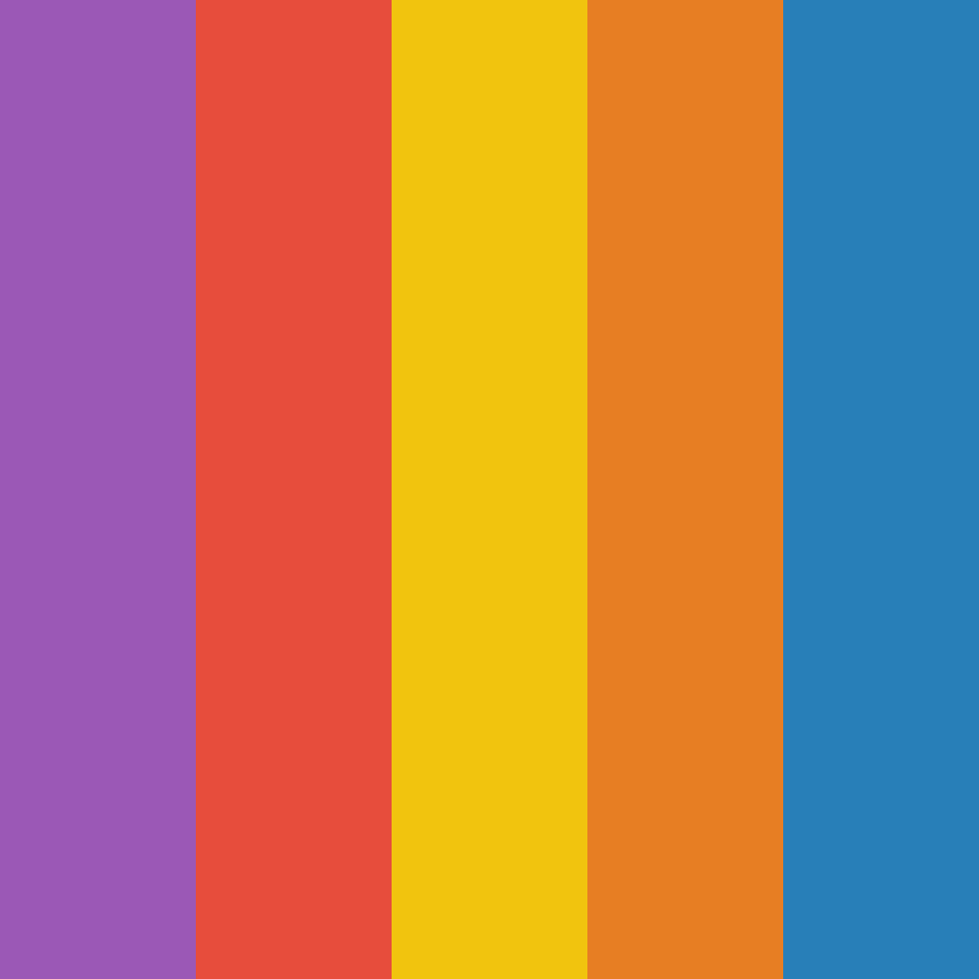 Download 90s purple red color palette PNG image (square)