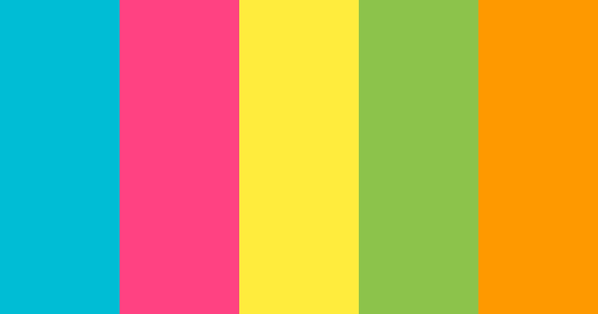 Download bright cyan color palette PNG image (landscape)