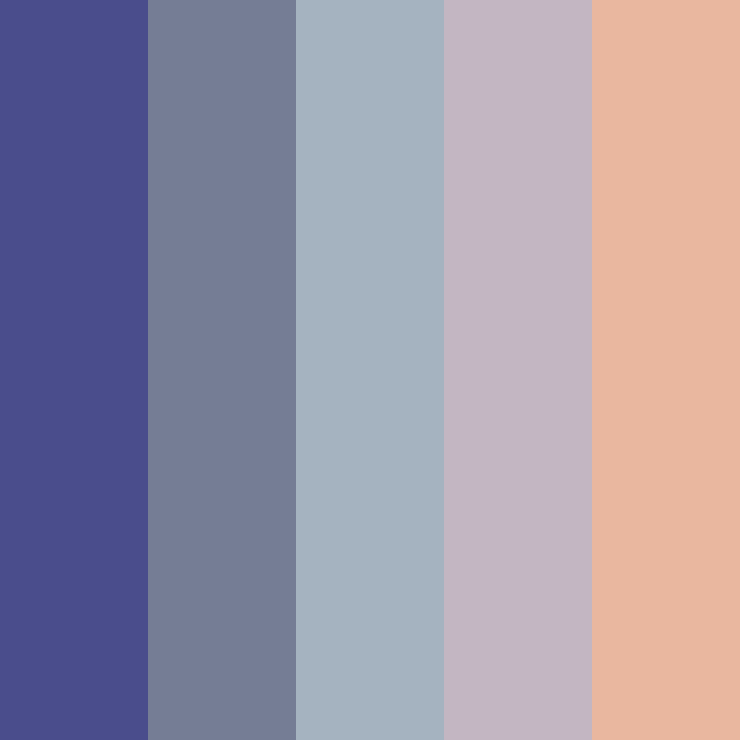 Download muted blue color palette PNG image (square)