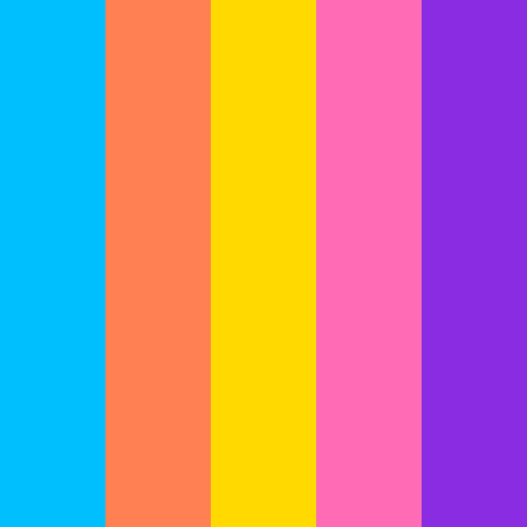 Download rhythmic vibrance color palette PNG image (square)