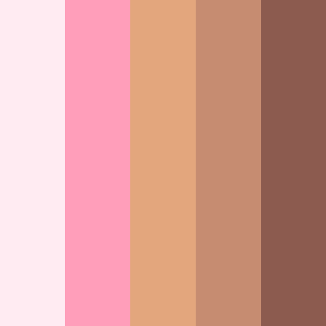 Download whimsical blush color palette PNG image (square)
