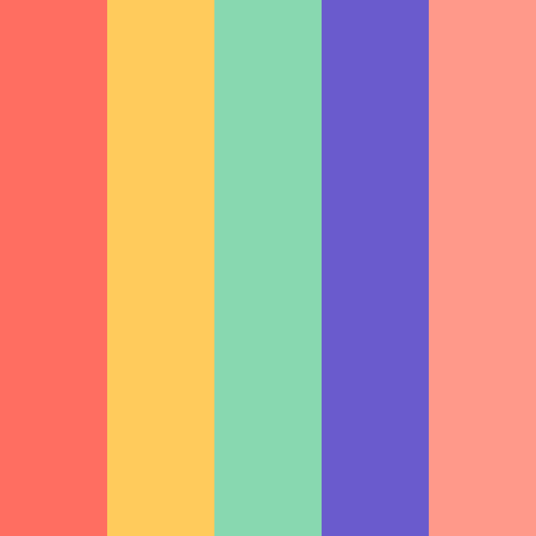 Download retro rainbow pink color palette PNG image (square)