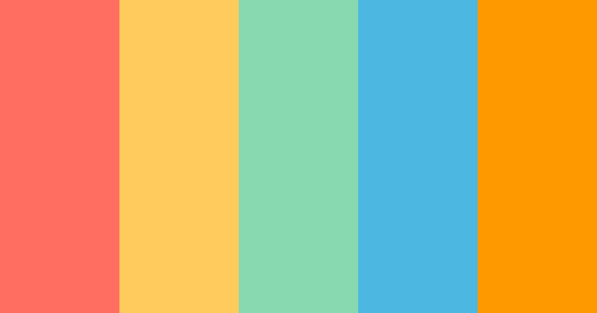 Download vibrant coral color palette PNG image (landscape)