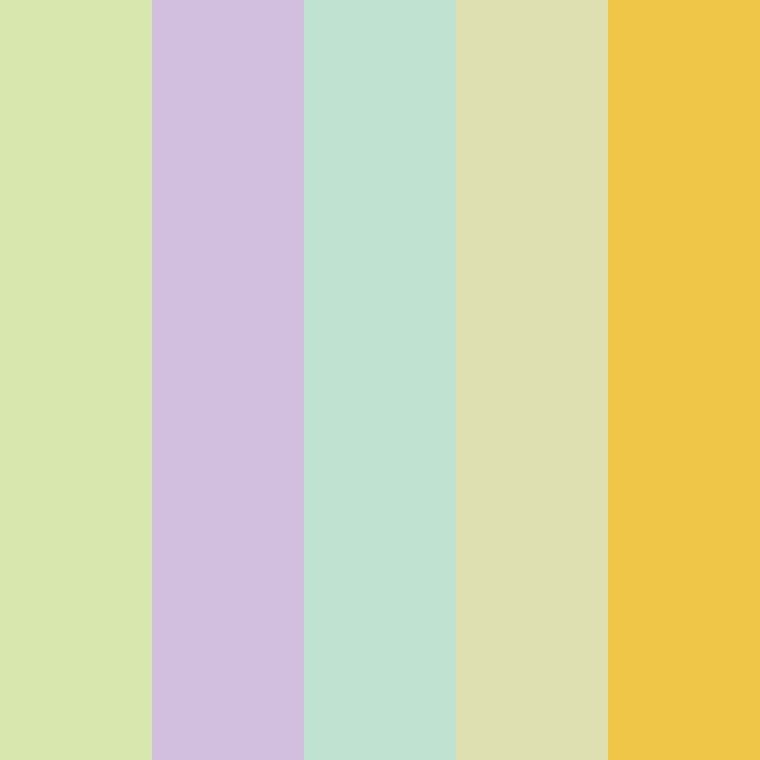 Download shades of green and yellow color palette PNG image (square)