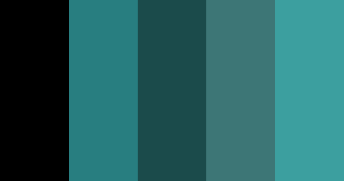 Download teal tones color palette PNG image (landscape)