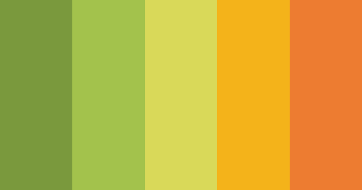Download green zombie fox color palette PNG image (landscape)