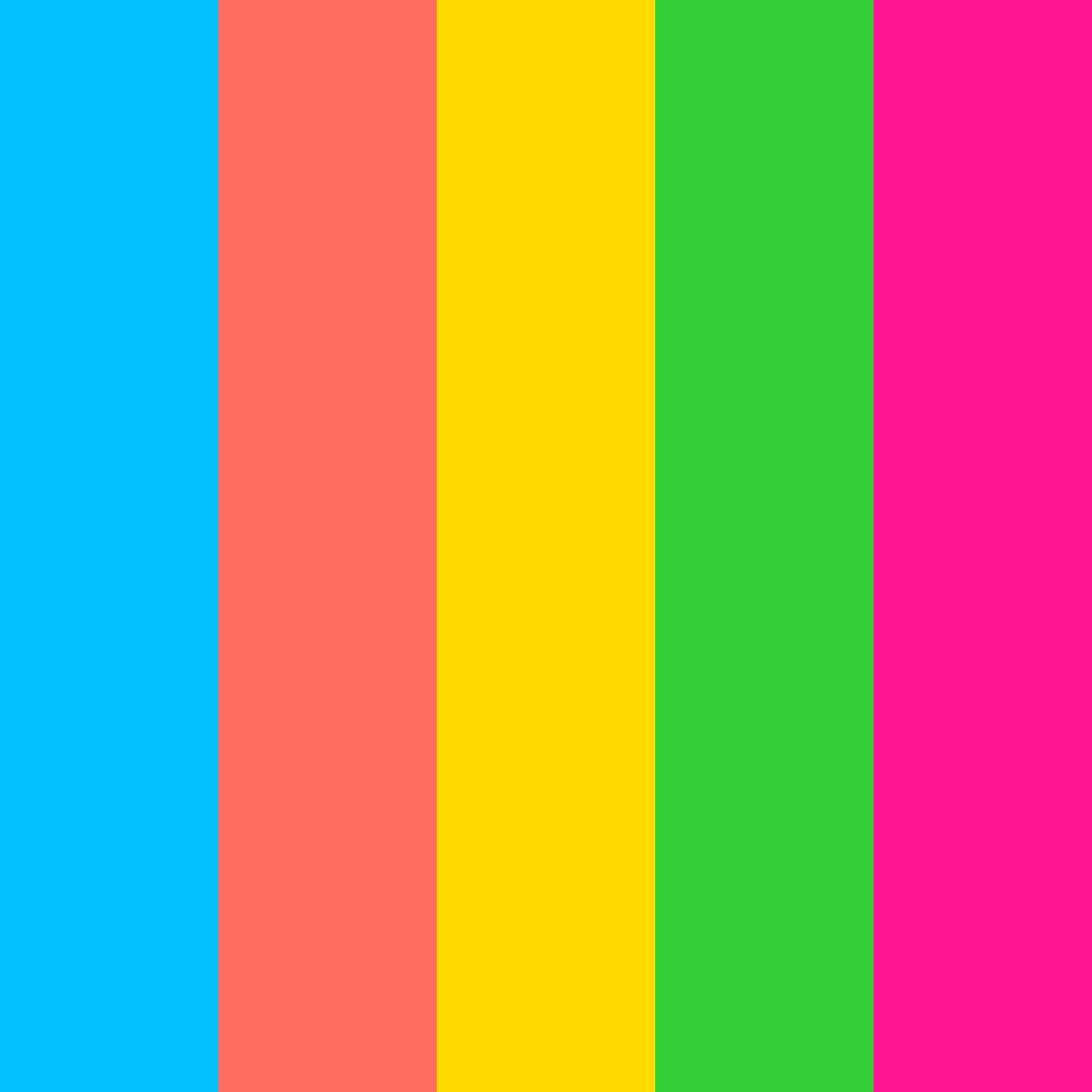 Download bright blue beach color palette PNG image (square)
