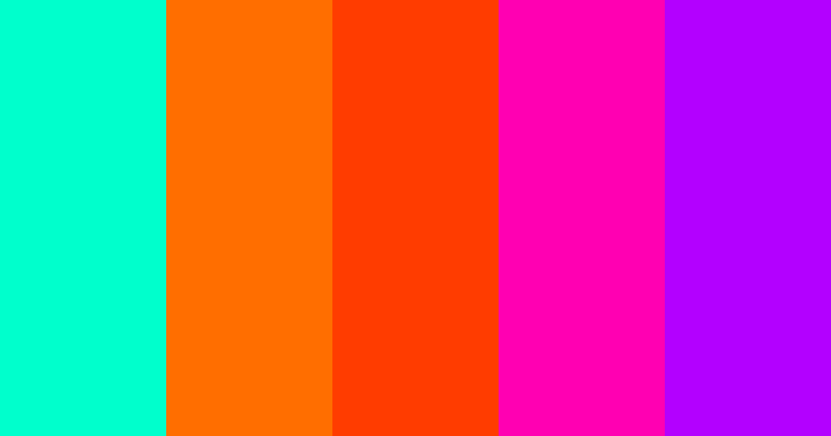 Download neon colors color palette PNG image (landscape)