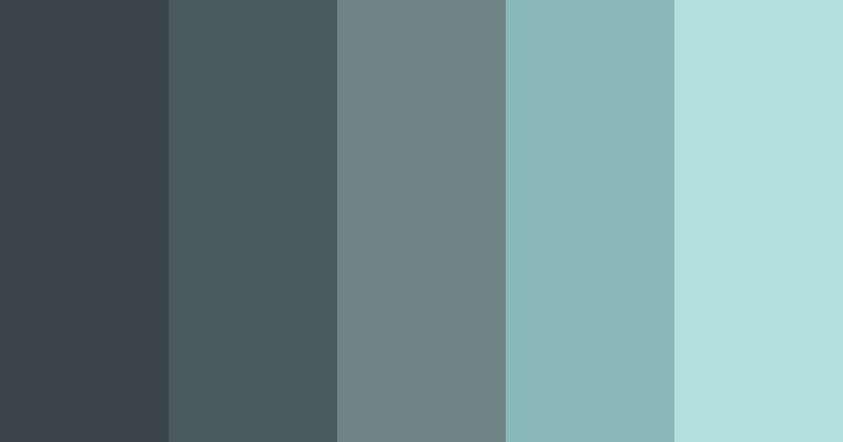 Download teal shades color palette PNG image (landscape)