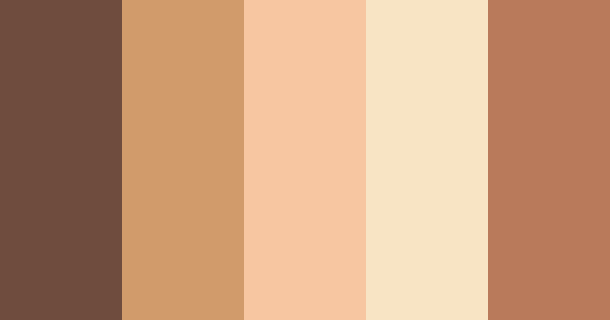 Download caramel brown color palette PNG image (landscape)