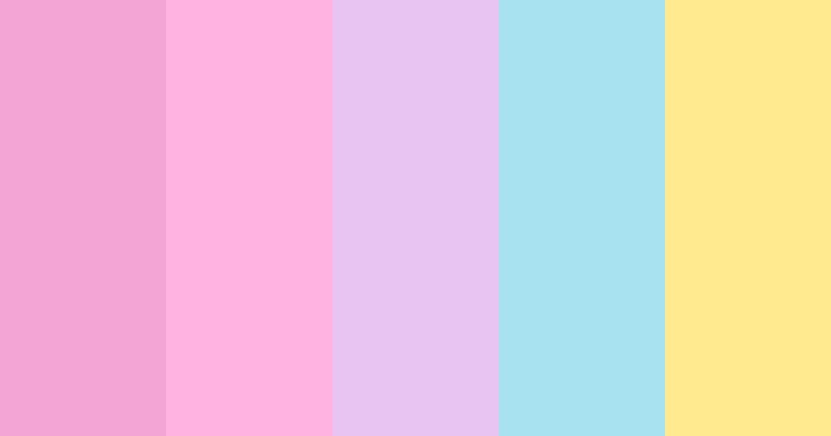 Download pink unicorn color palette PNG image (landscape)