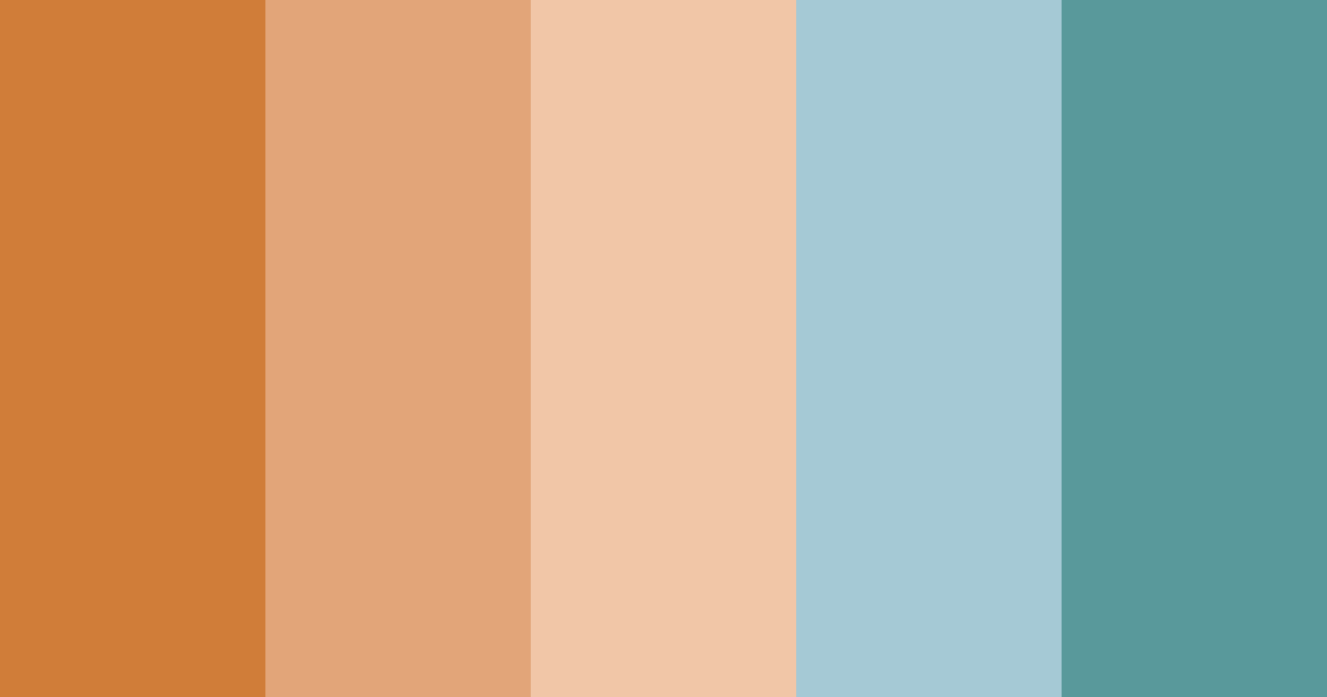 Download teal coastline color palette PNG image (landscape)